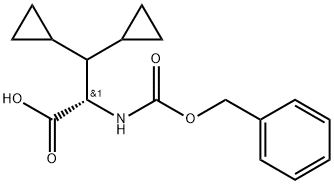(S)-2-(((benziloxi)karbonil)amino)-3,3-diciklopropil-propánsav