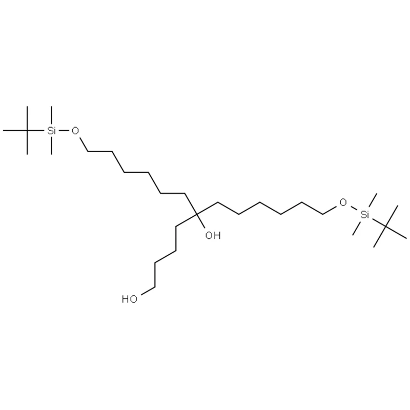 1-(pentán-5-ol)-2-hidroxil-3,4-bisz(TBDMS-hexán)