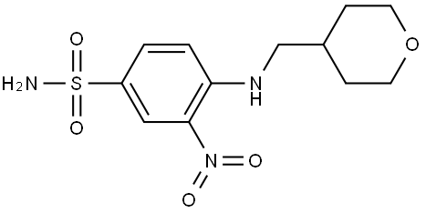 3-nitro-4-(((tetrahidro-2H-pirán-4-il)metil)amino)-benzolszulfonamid