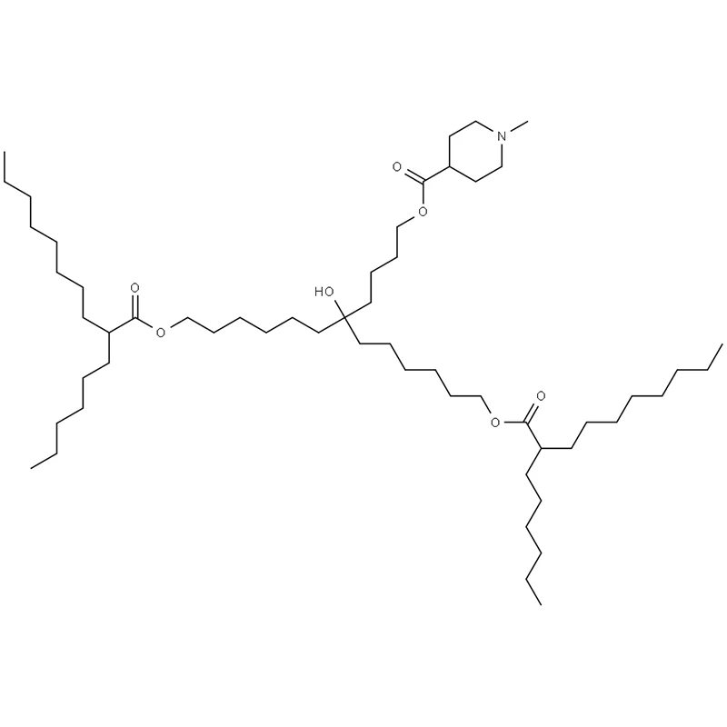 7-hidroxi-7-(4-((1-metil-piperidin-4-karbonil)-oxi)-butil)-tridekán-1,11-diil-bisz(2-hexil-dekanoát)