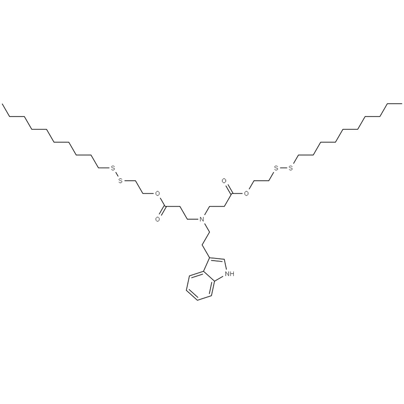 Bisz(2-(decil-diszulfaneil)etil)-3,3'-((2-(1H-indol-3-il)etil)azándiil)dipropionát