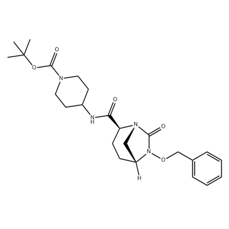 terc-butil-4-((2S,5R)-6-(benziloxi)-7-oxo-1,6-diazabiciklo[3.2.1]oktán-2-karboxamido)piperidin-1-karboxilát